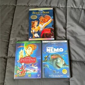 Disney DVD Collection: Beauty and the Beast, Peter Pan, Finding Nemo